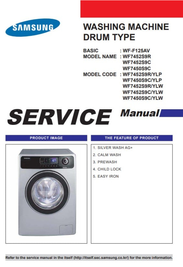 WF7452S9R, WF7452S9C, WF7450S9C